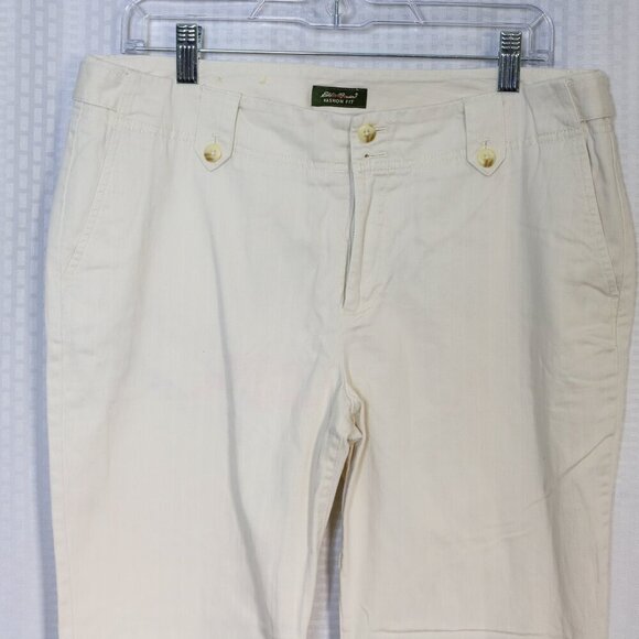 Eddie Bauer Vashon Fit cream Khaki Chino Pants Size 14 - Picture 3 of 12